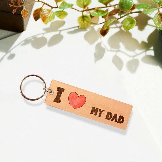I Love My Dad Keychain