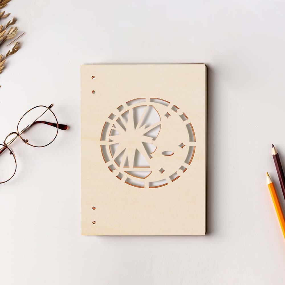 Celestial Sun & Moon Notebook Cover