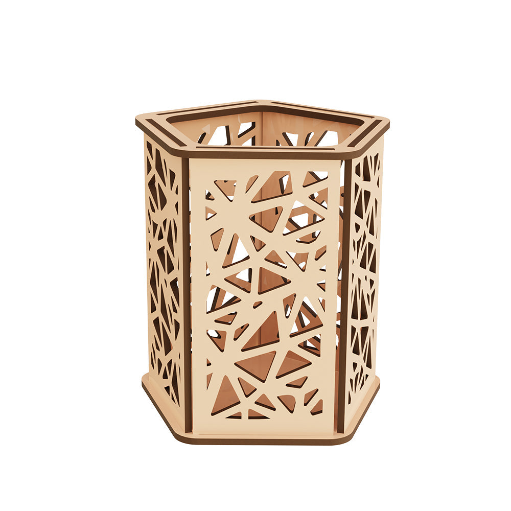 Geometric Line Pattern Pen Holder