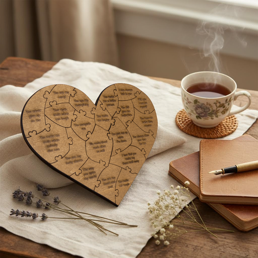 Valentine's Day Heart Shaped Jigsaw Puzzle