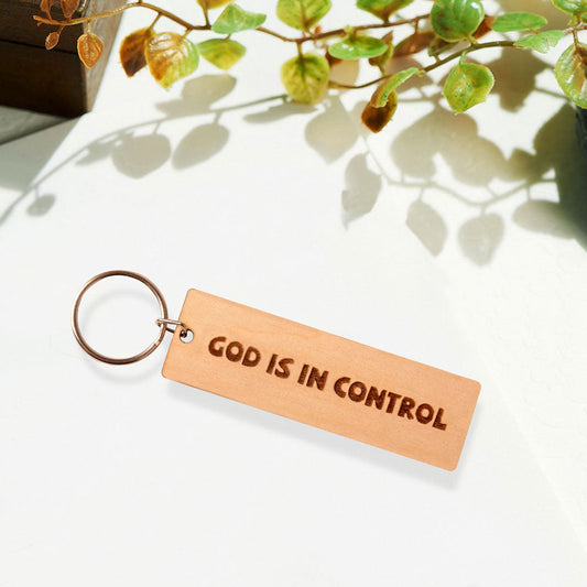 God Is In Control Keychain