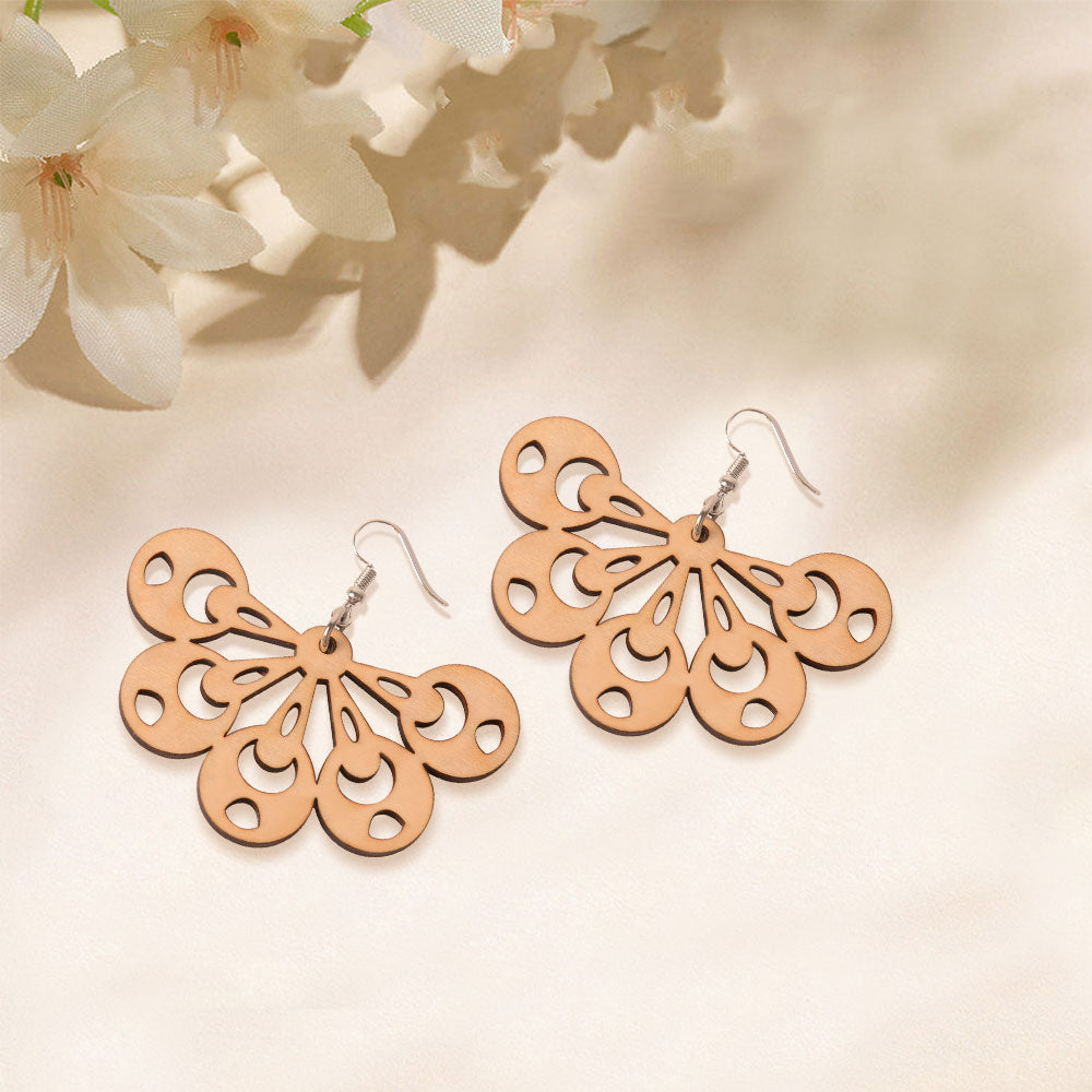 Art Deco Fan Shaped Earrings