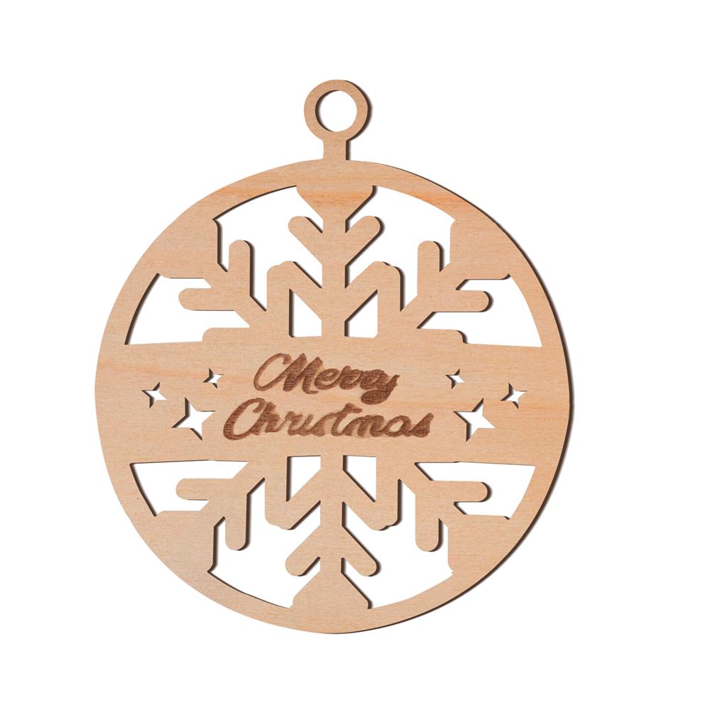 Merry Christmas Snowflake Ornament