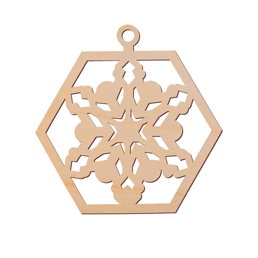 Hexagon Snowflake Christmas Ornament