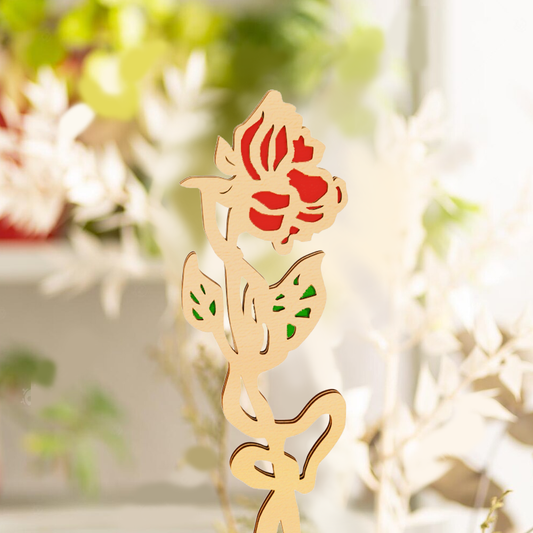 Rose Flower Wooden