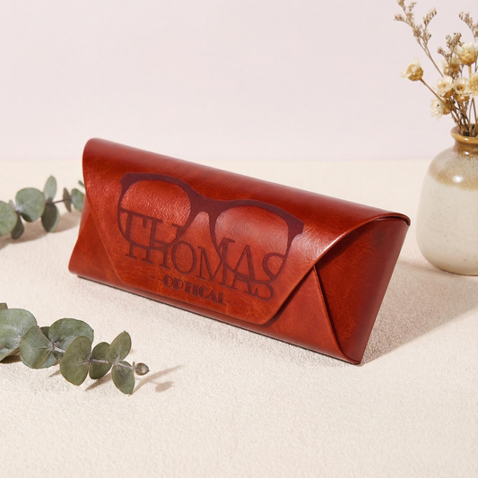 Eye Glass Case Leather Engraving