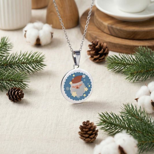Santa Claus Metal Pendant Engraving