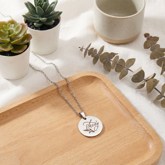 Christmas Themed Customized Name Metal Pendant Engraving