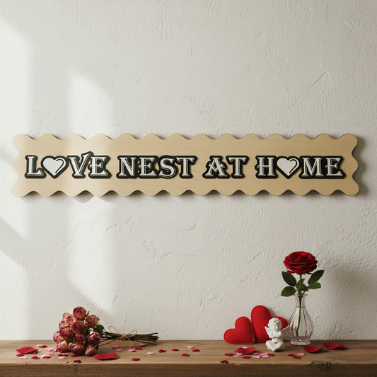 Romantic-Themed Extended Decorative Sign