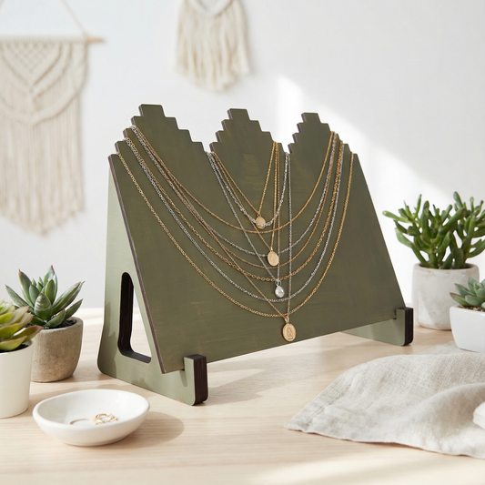 Wooden Necklace Display Stand（1）