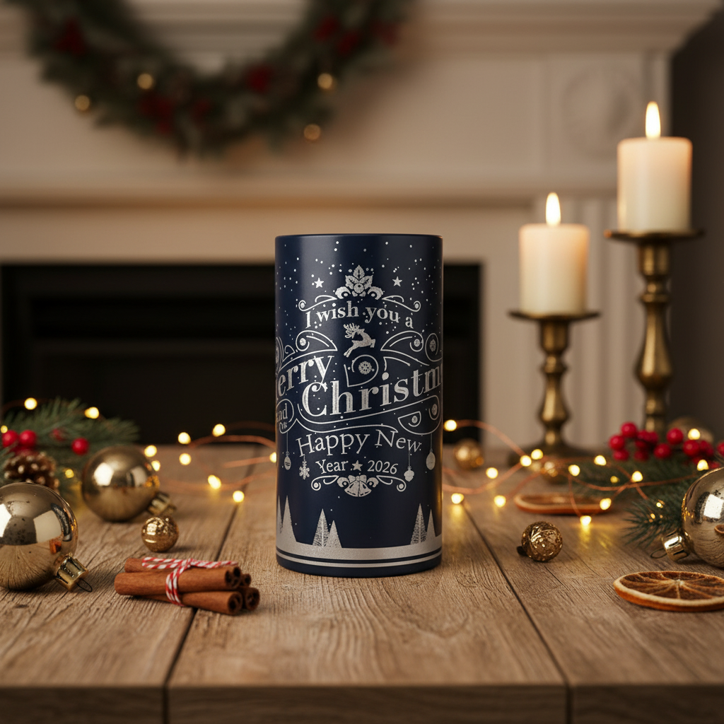Christmas Metal Tumbler Engraving