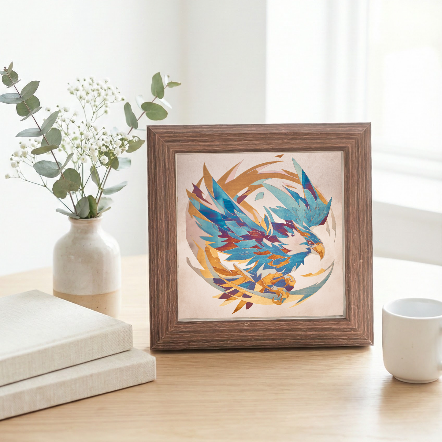 Eagle Metal Plate Color engraving