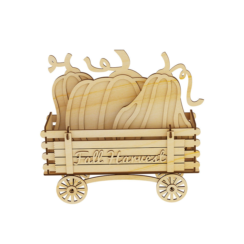 Fall Harvest Pumpkin Wagon Cart Ornament