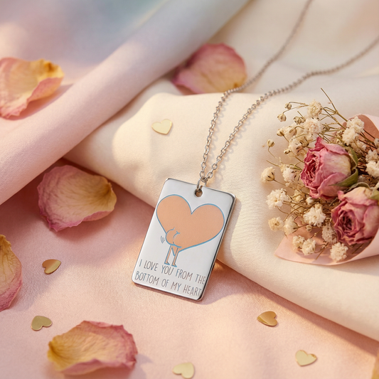 Valentine's Day Theme Fun Heart Pendant Engraving