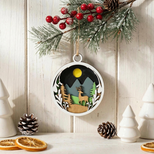 Christmas Layered Decorative Wall Hanging Ornament