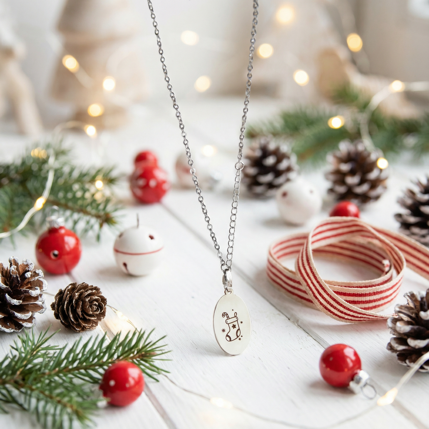 Christmas Stocking Metal Pendant Engraving