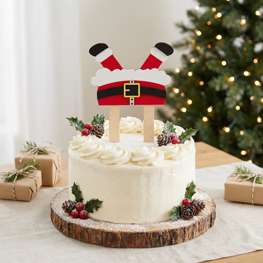 Christmas themed cake topper