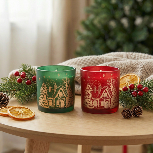 Christmas Themed Aroma Candle Holder Engraving