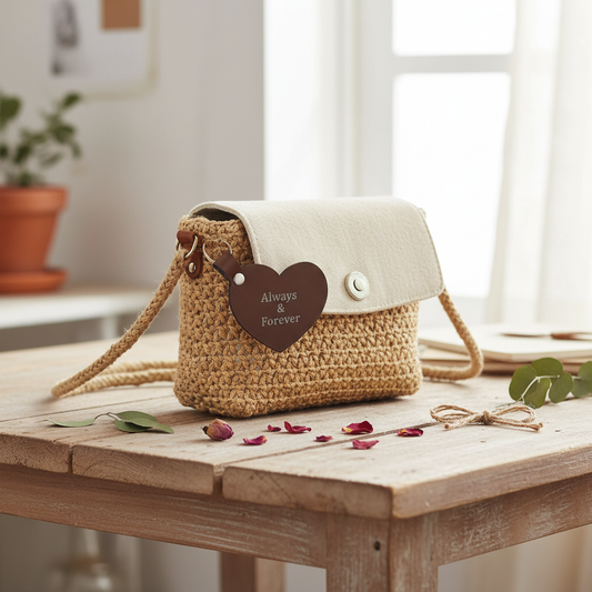 Valentine's Day Leather Heart Bag Charm