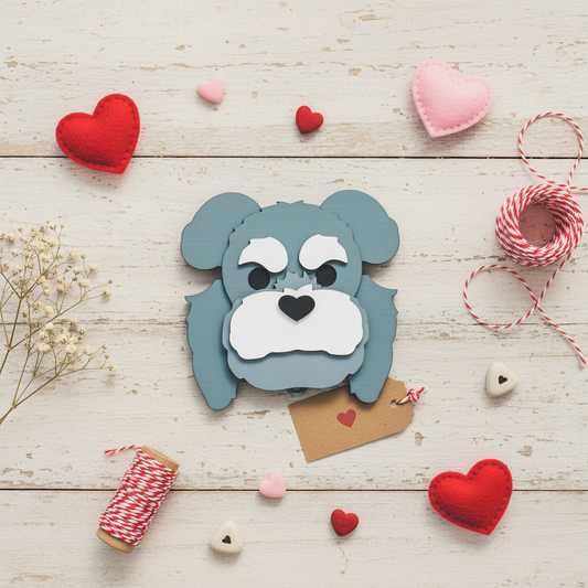 Cute Puppy Schnauzer Decoration Ornament