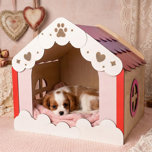 Valentine's Day-themed pet house