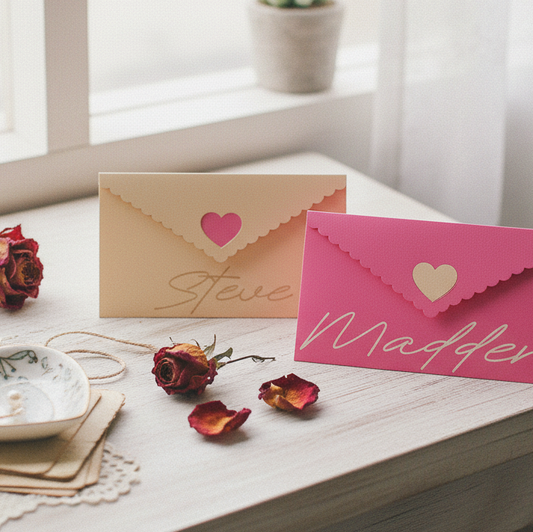 Valentine's Day Themed Couples Name Envelope Sleeve