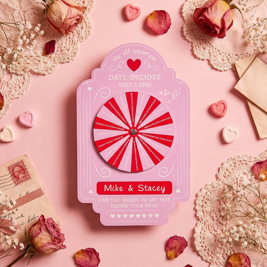 Valentine's Day Date Decider Paper Pinwheel Spinning Wheel