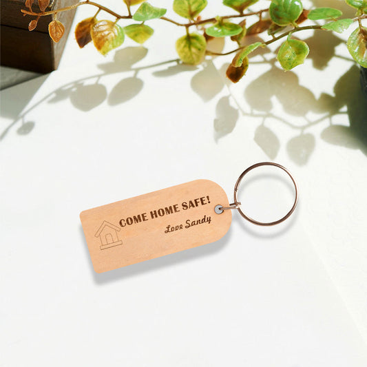 Come Home Safe! Love Sandy Keychain