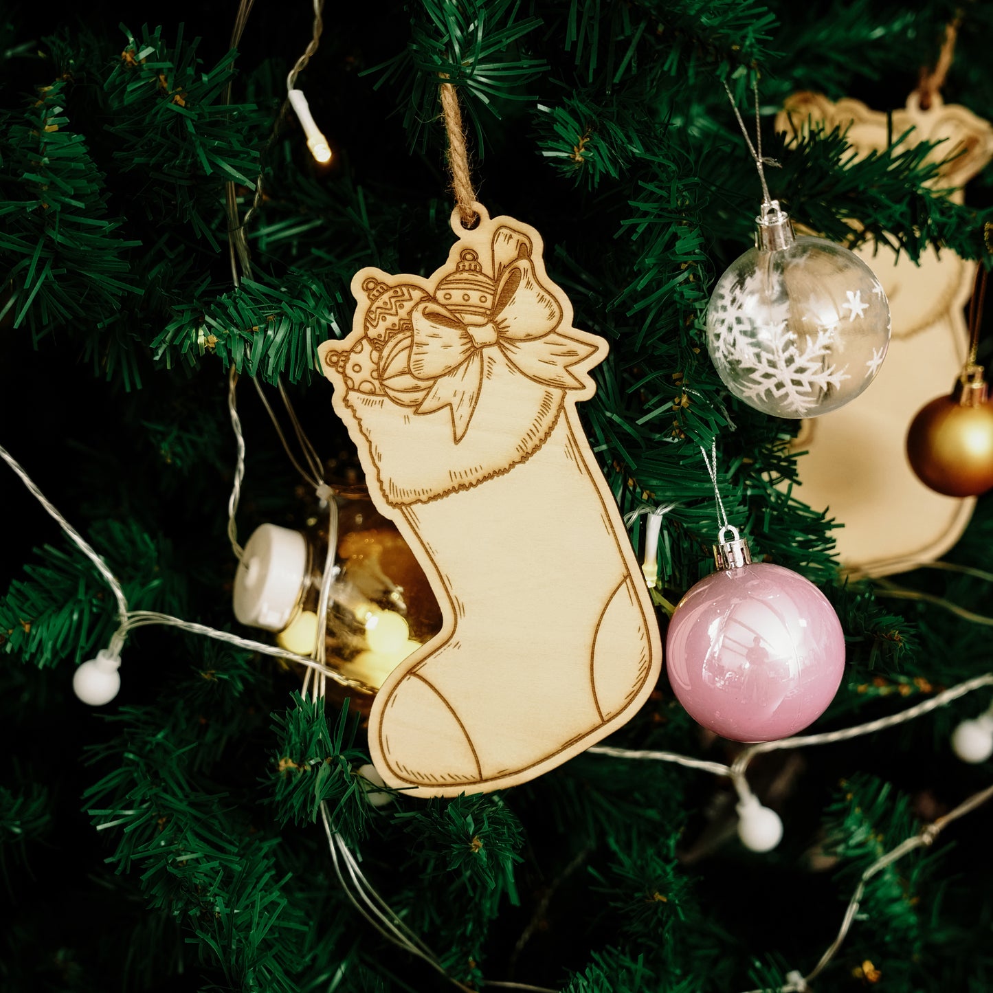 Christmas stocking ornament