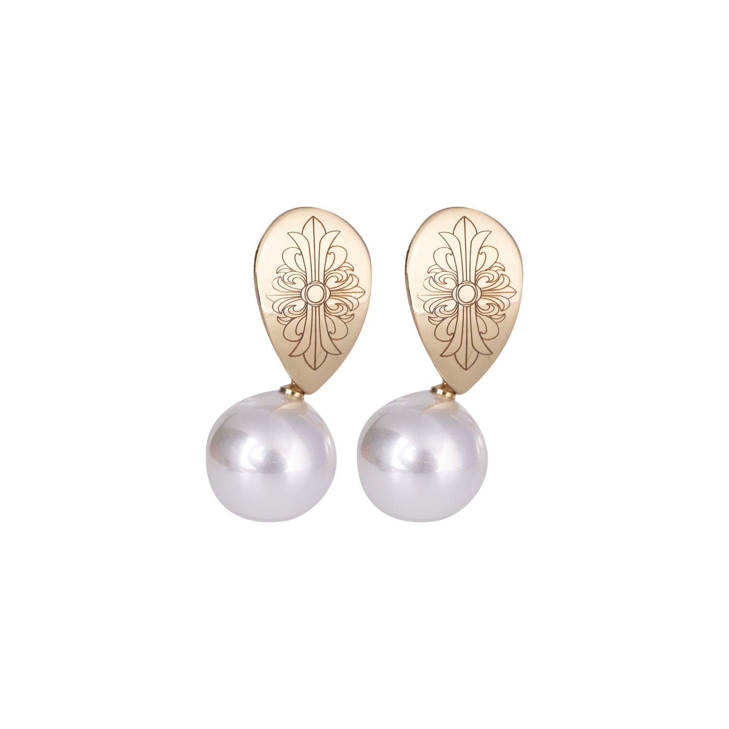 Vintage Pattern Metal Earrings Engraving