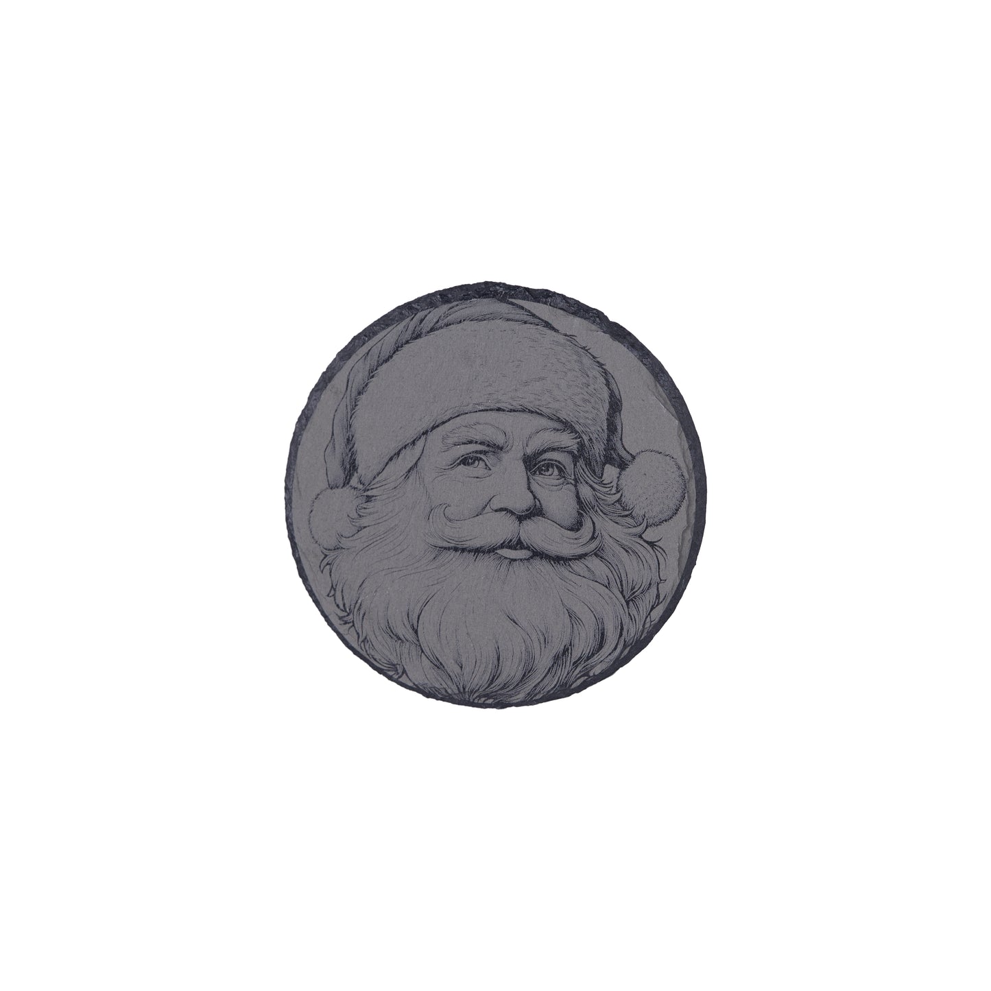 Christmas Themed Santa Stone Slate Coaster Engraving