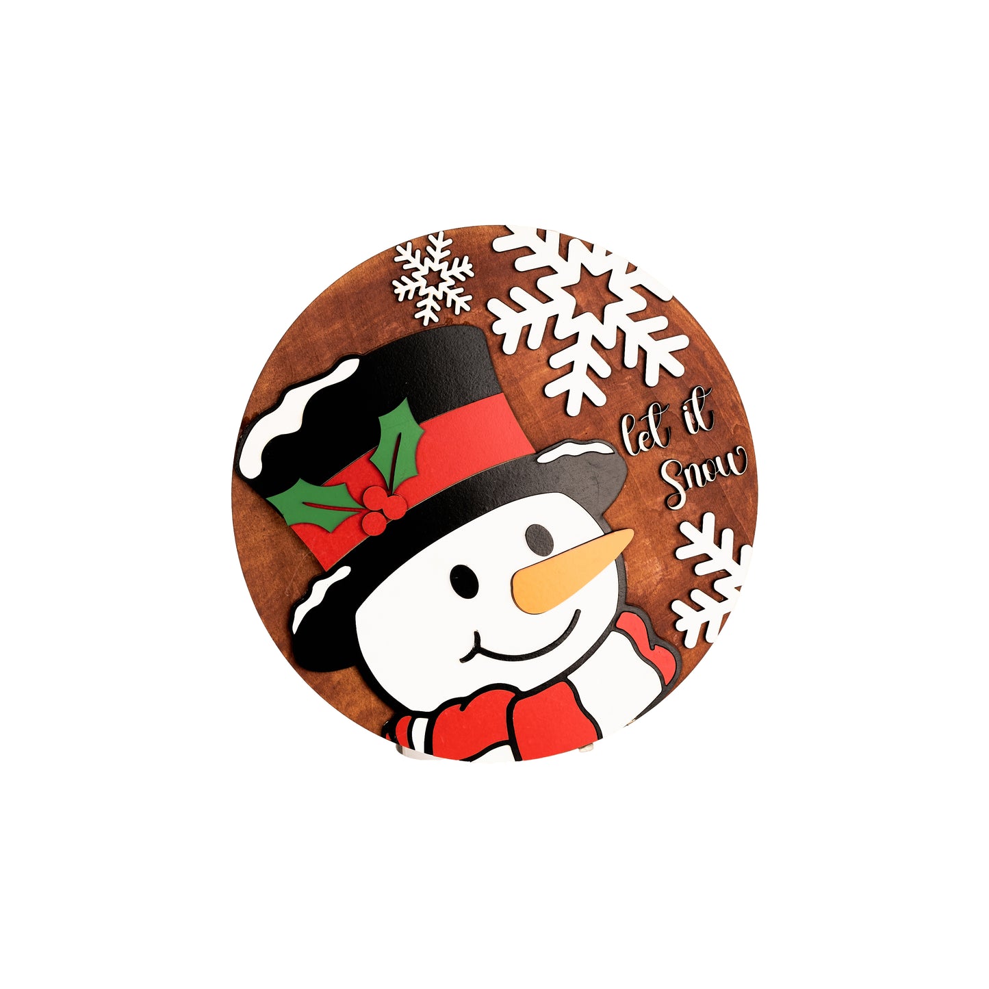 Christmas Snowman Wooden Wall Decor