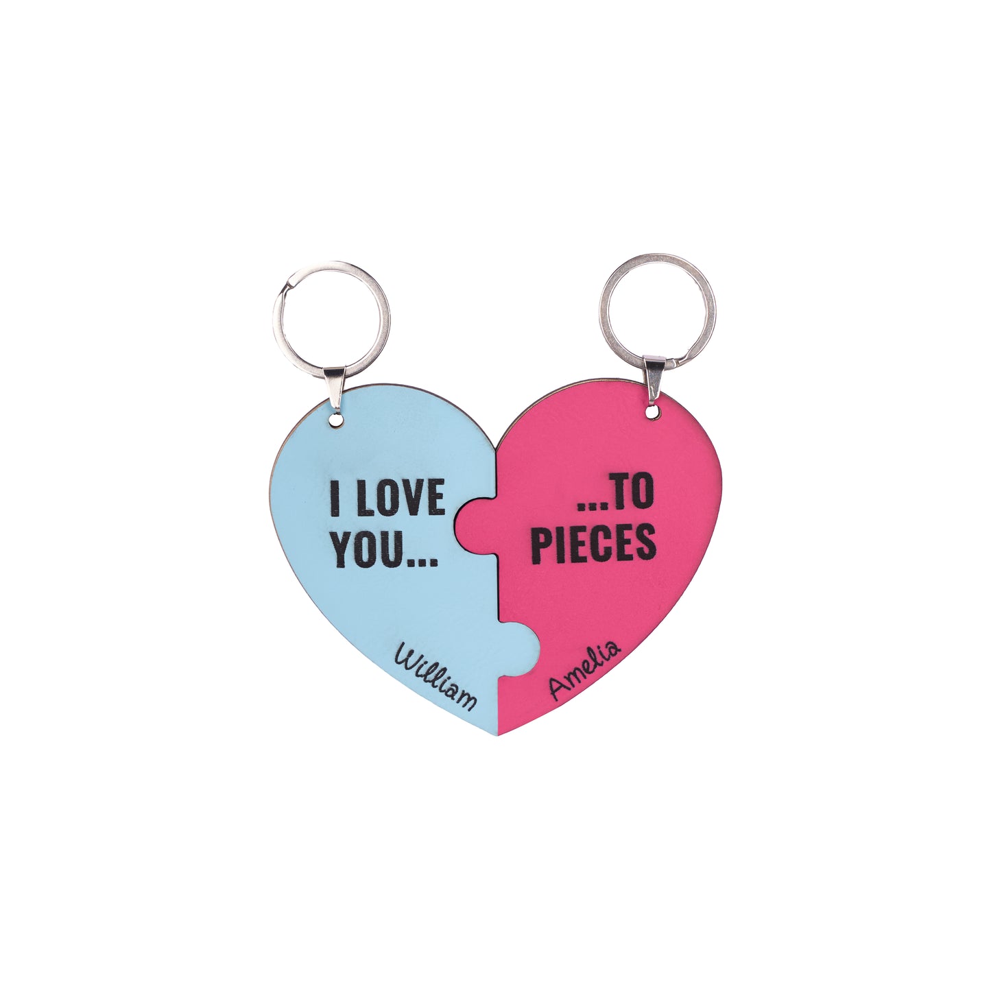 Valentine's Day Heart-Shaped Puzzle Keychain