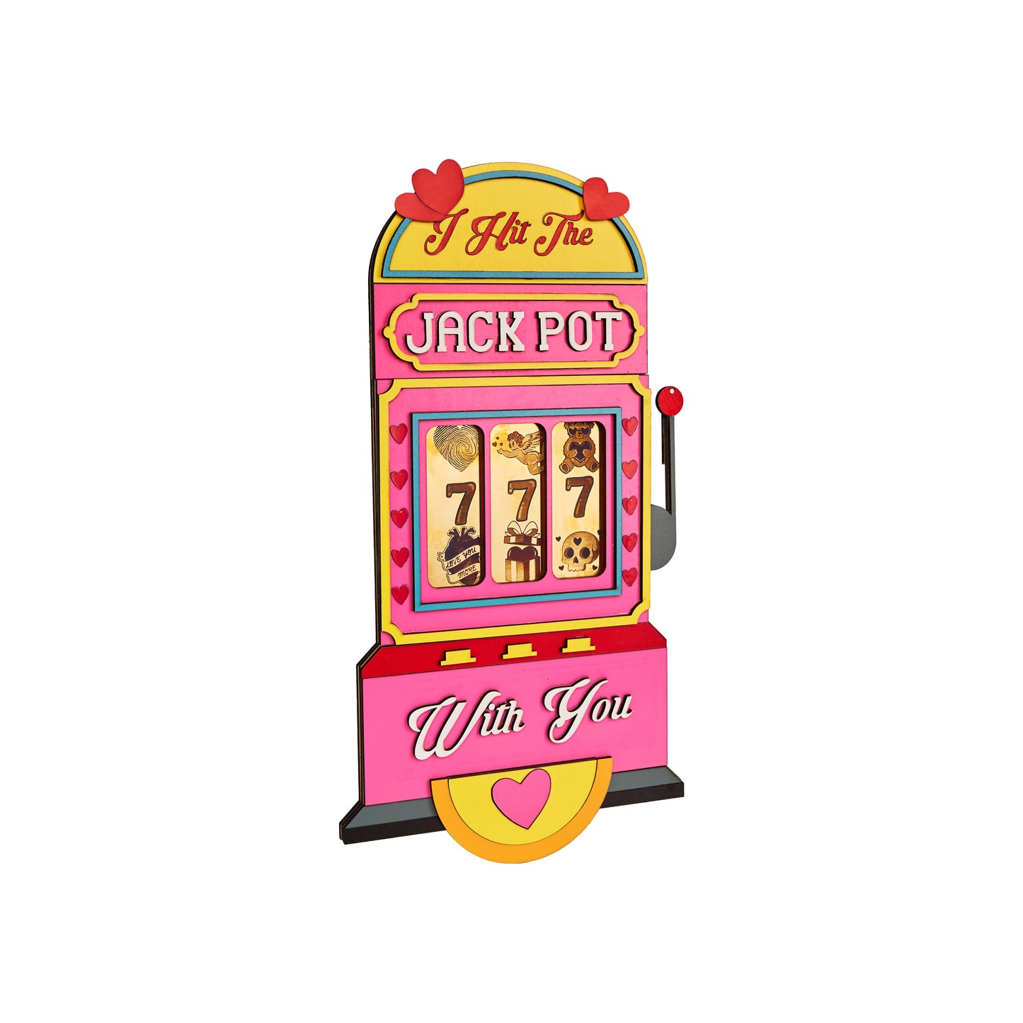 Valentine's Day Theme Slot Machine Jackpot Photo Frame