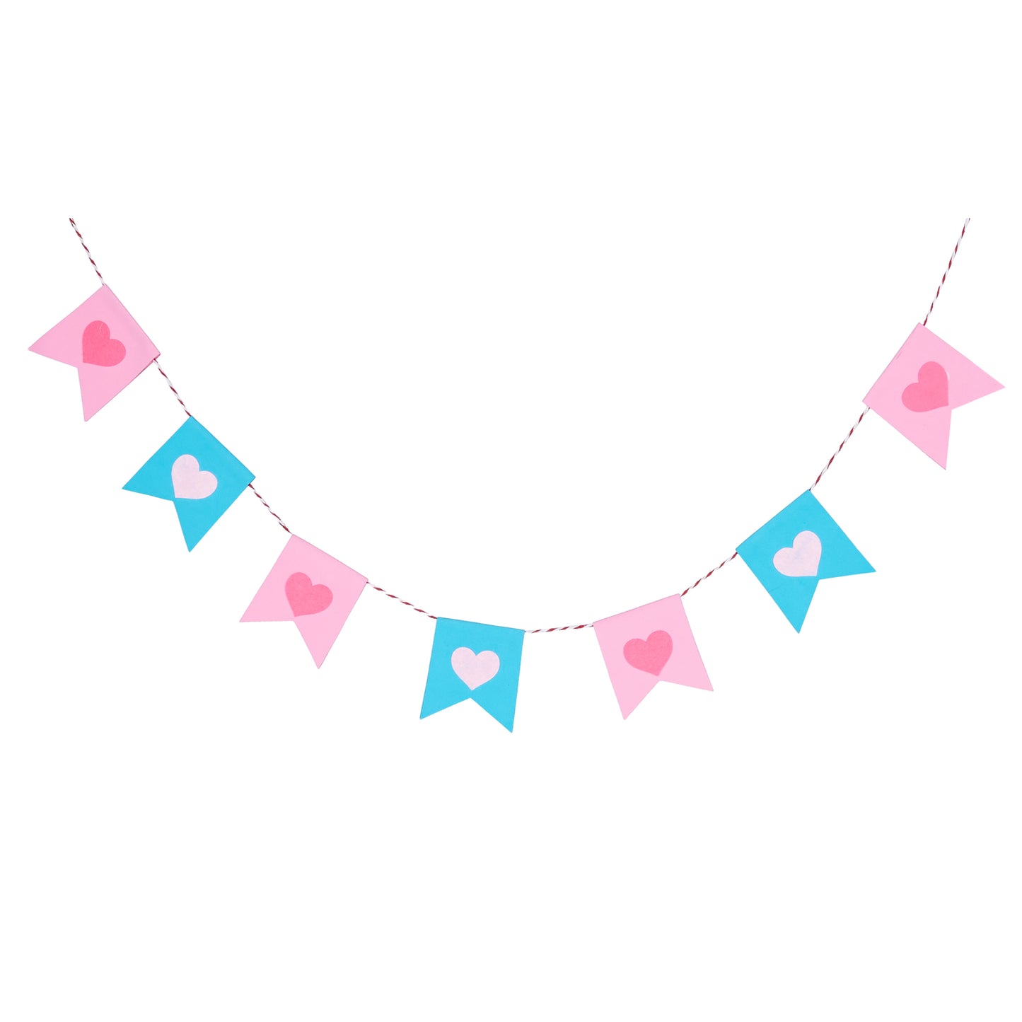 Valentine's Day Heart-shaped Bunting Flags