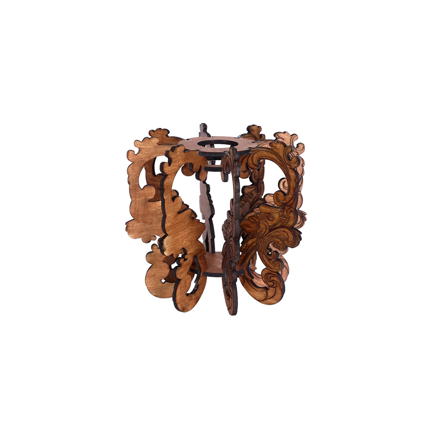 Wooden Vintage Candle Holder