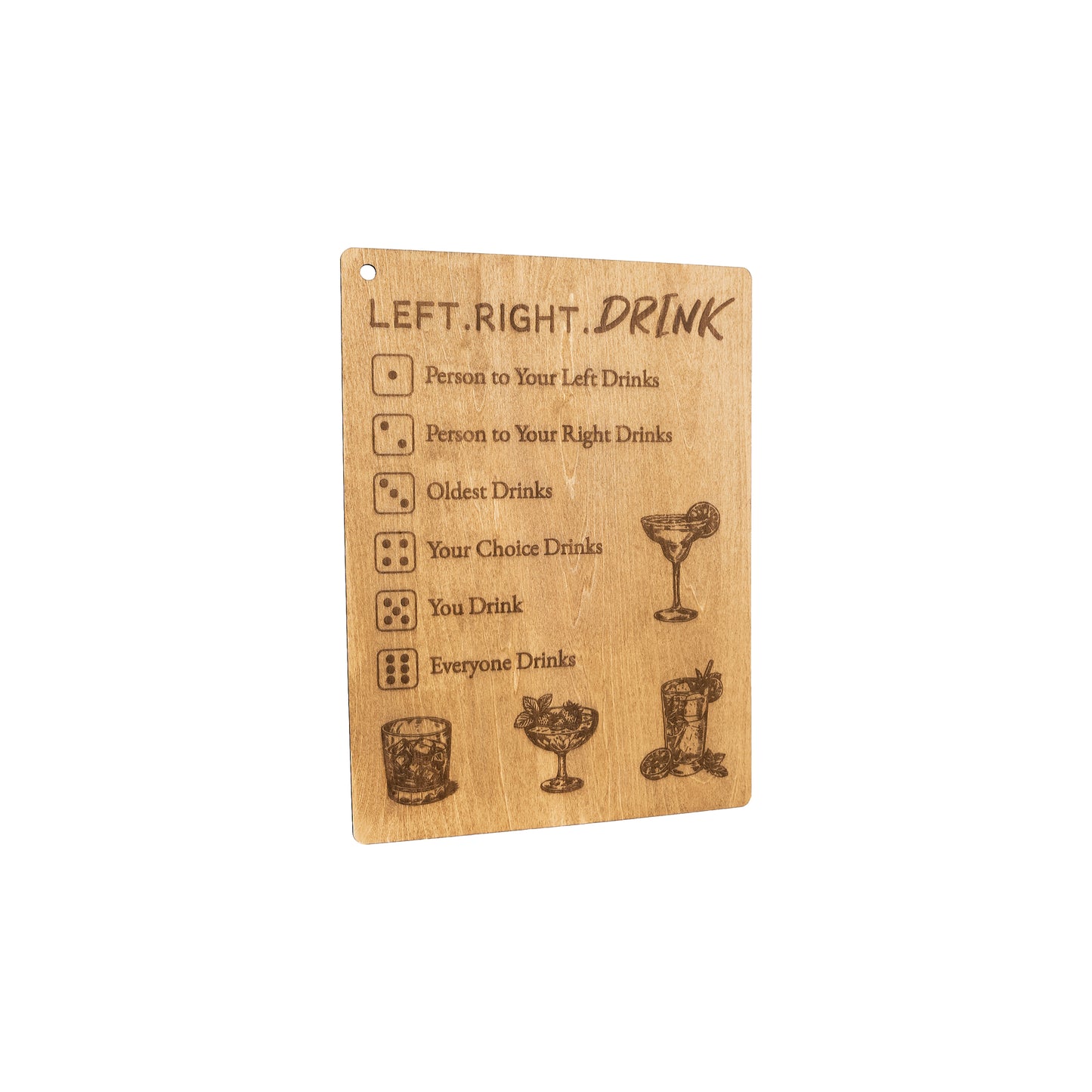 Wooden Valentine's Day Drinking Game Board