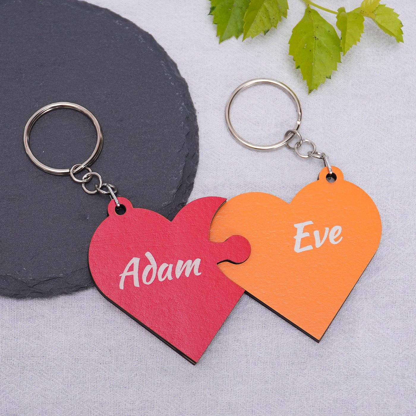 Heart-Shaped Jigsaw Puzzle Keychain 01