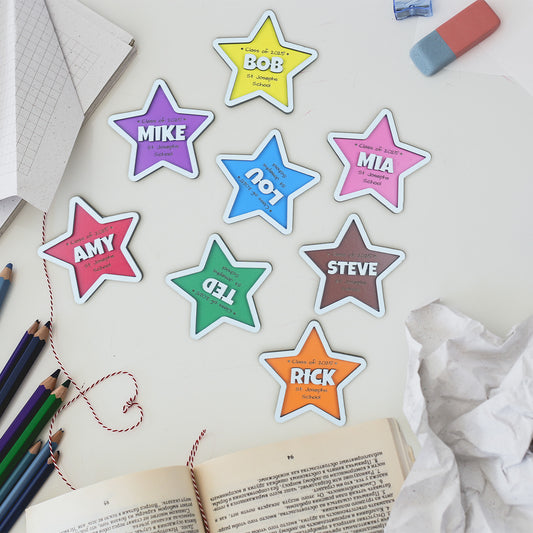 Five-pointed star class name tag