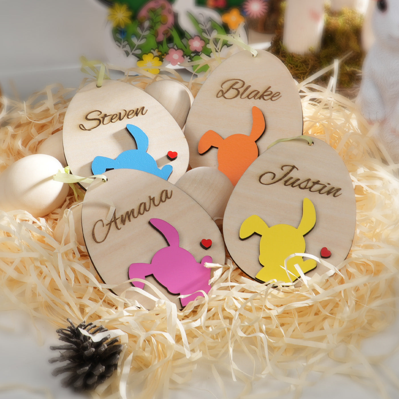 Easter Bunny Egg Name Tag