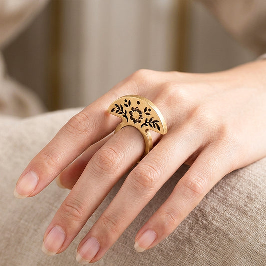 Brass Hollow Pattern Ring Cutting