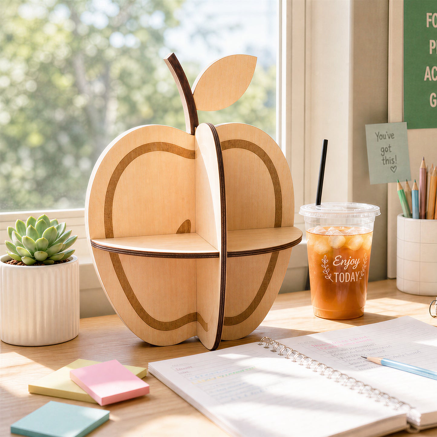 Apple Shaped 3D Puzzle Desktop Organizer