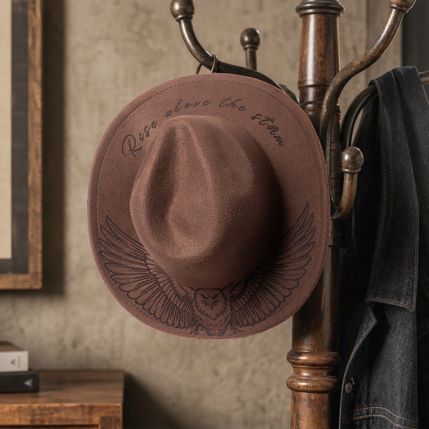 Eagle Cowboy Hat Engraving