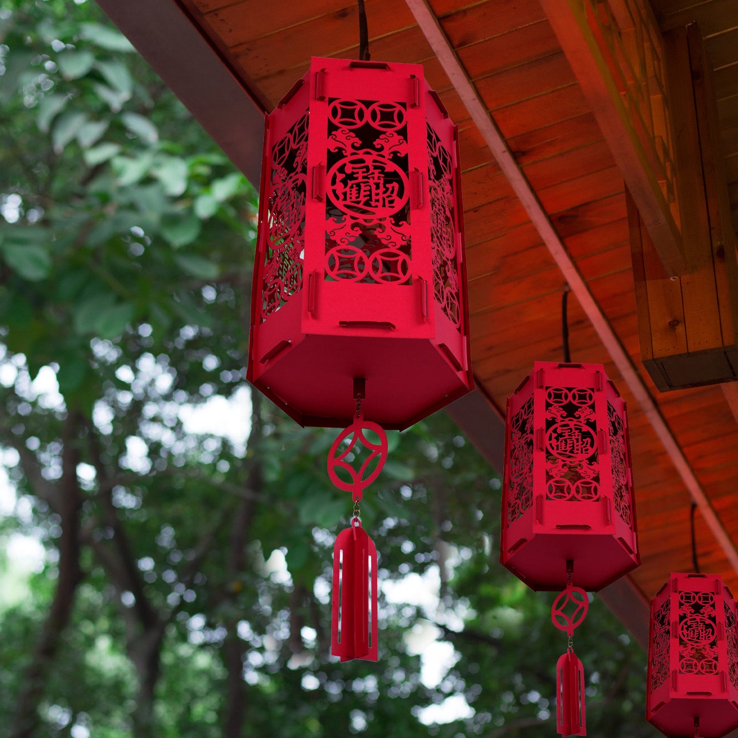 Prosperity Hexagonal Chinese Lantern