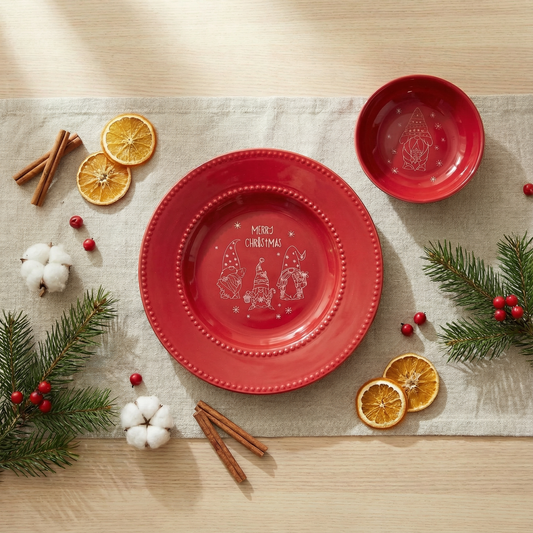 Christmas Themed Ceramic Tableware Pattern Engraving