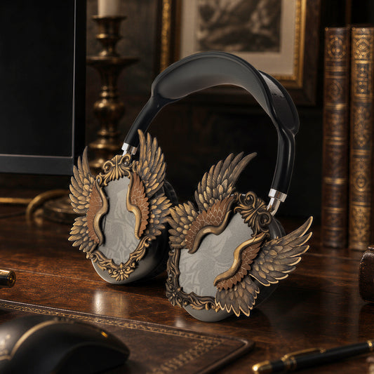 Gaming Headphones Metal Wings Engraving