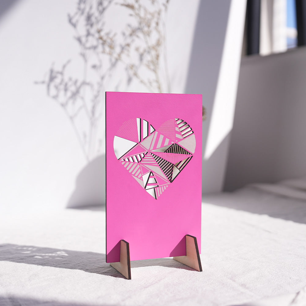 Heart Wooden Greeting Card