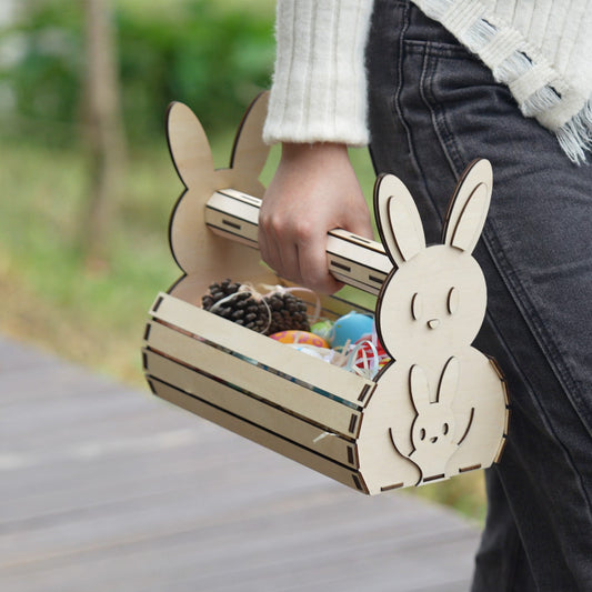 Easter Bunny Wooden basket