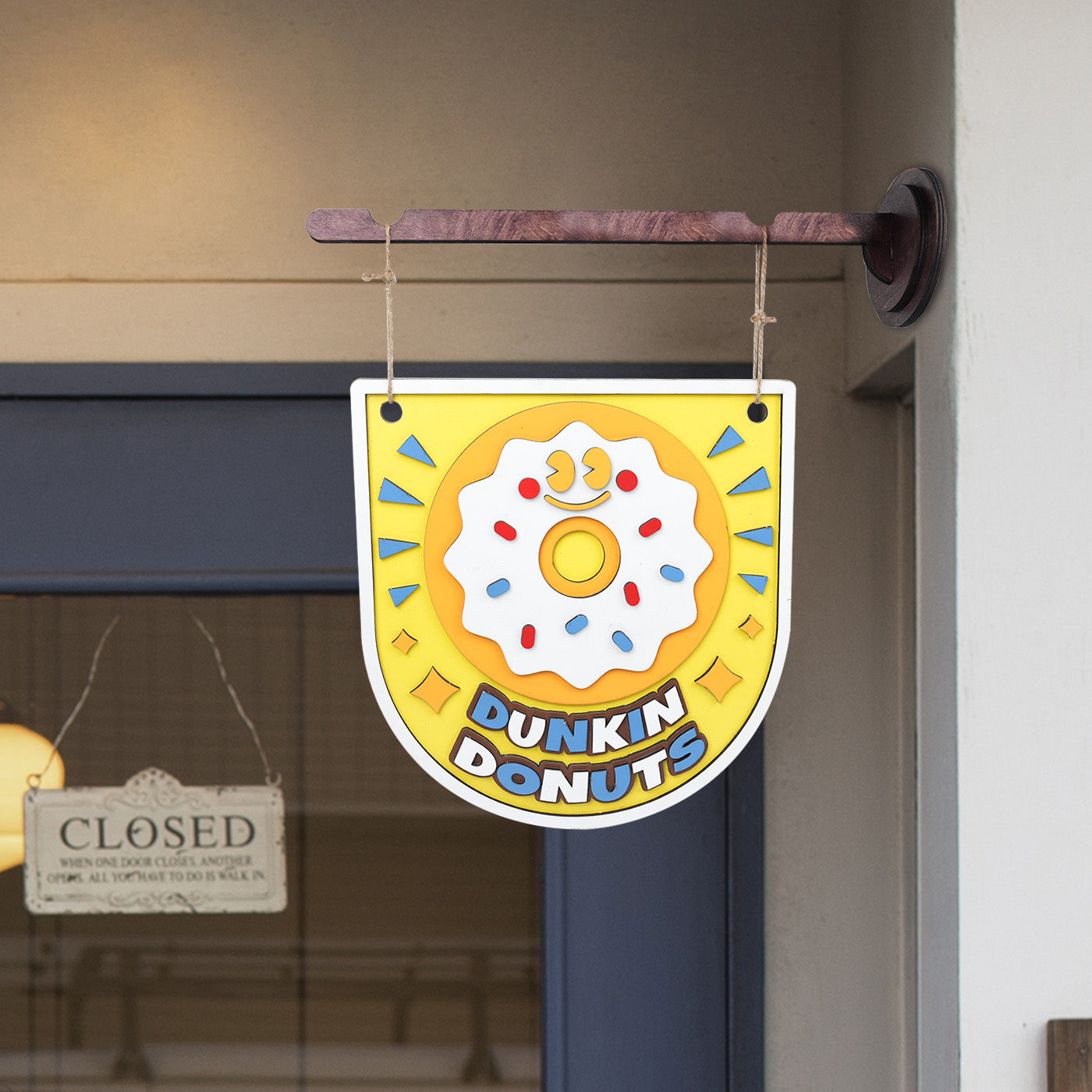 Donut shop hanging sign