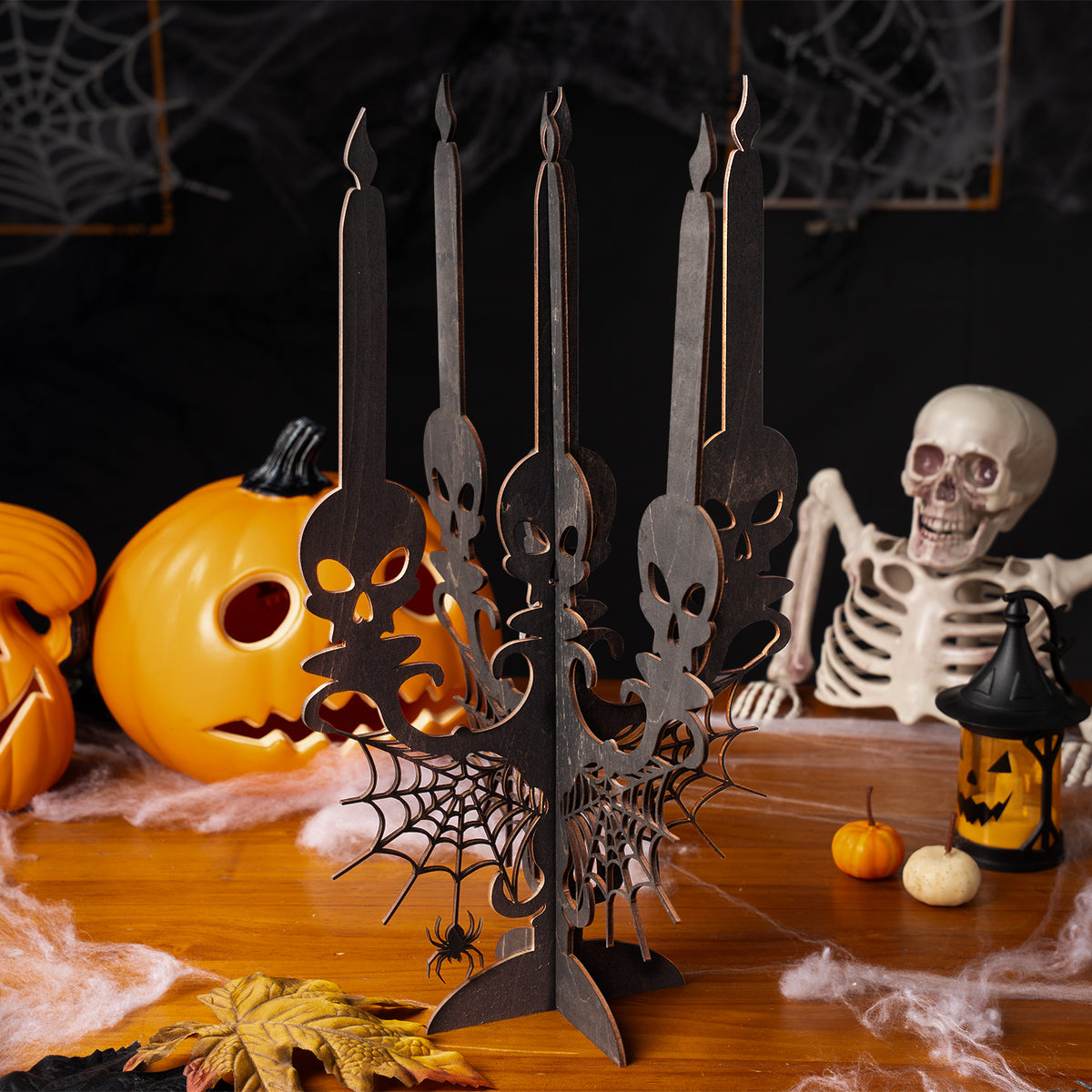 Halloween Skull Candle Holder Decoration
